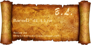 Barnódi Liza névjegykártya